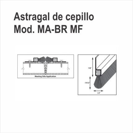 Astragal de cepillo mod. MA-BR MF Design Hardware