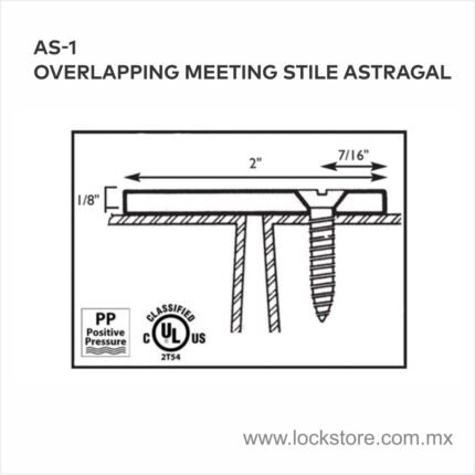 Astragal de cepillo mod. AS-1 MF Design Hardware