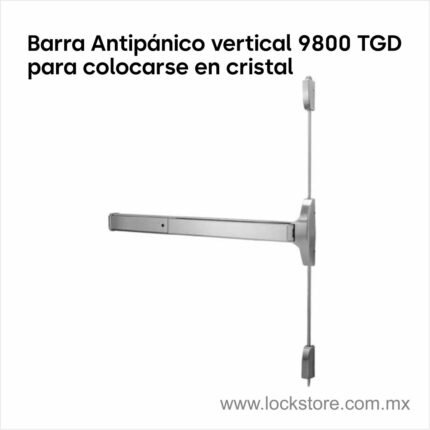Barra antipánico vertical para vidrio mod. 9800 Dorma